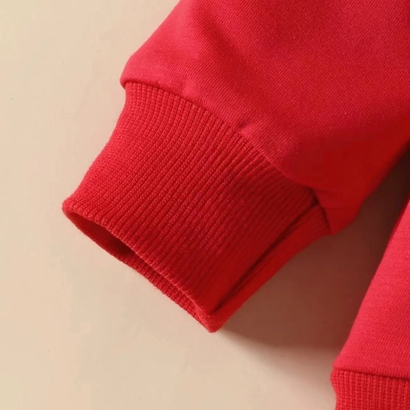 Boys Red Valentines Sweater Little Dude Big Heart - Picture 3 of 3